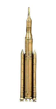 SLS Orion Rocket Bronze Pin
