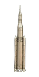 SLS Orion Rocket Silver Pin